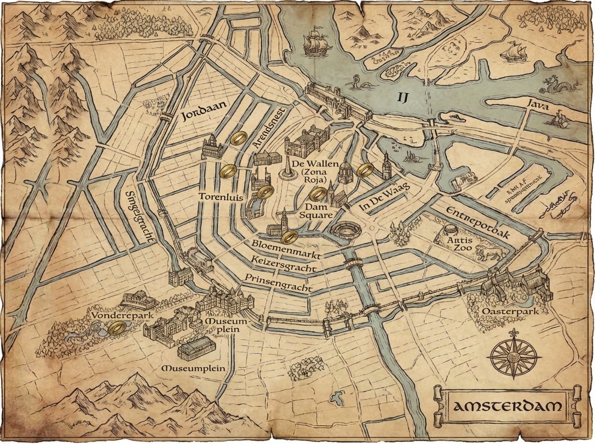 Mapa de Ámsterdam — El Señor de los Anillos